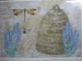 Bee hive and lavender