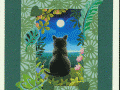 black cat with_green, lagoon