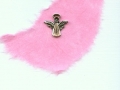 Angel on pink mulberry paper