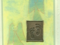 Angel with baby footprint charm