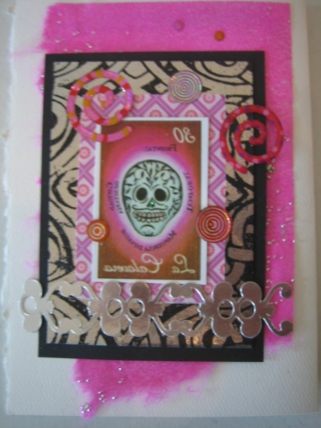 Day of the Dead skull, pink