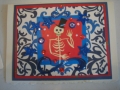 Red and blue skeleton