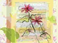 Pink and white flower collage