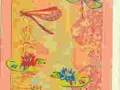 Dragonfly in orange collage