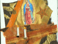 Guadalupe with candles