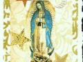 Vintage Our Lady with gold and stars